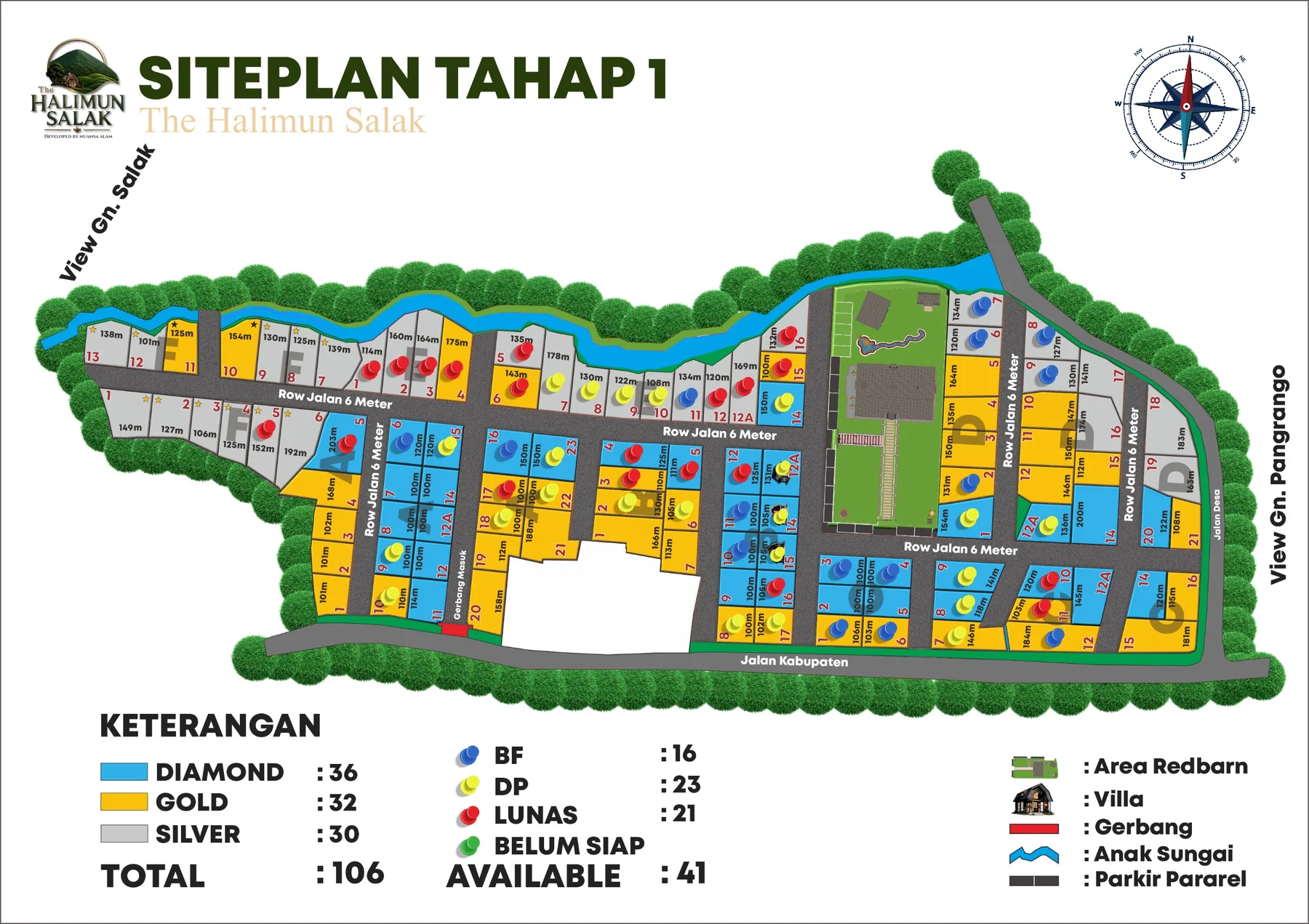 Siteplan Tahap 1 The Halimun Salak